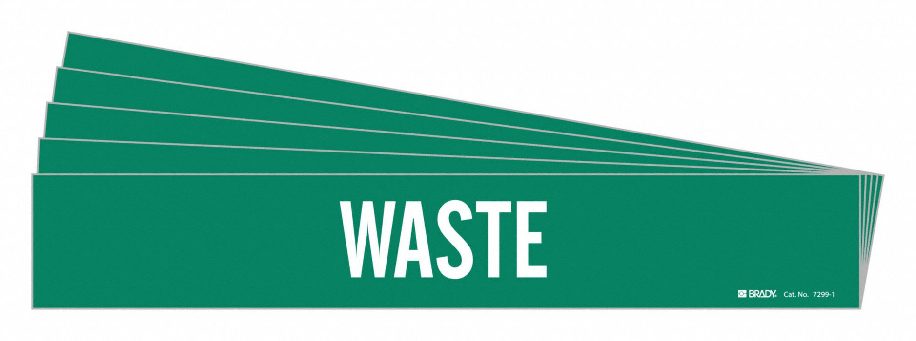 Pipe Marker Adhesive White Waste PK5