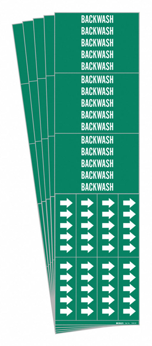 Pipe Marker Adhesive White Backwash PK5