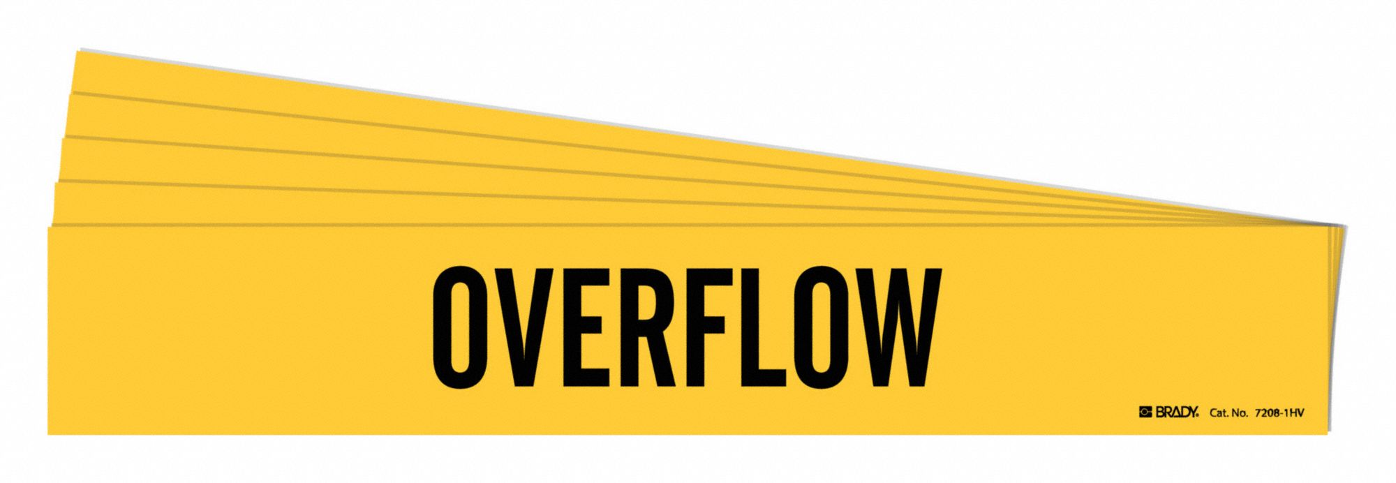 Pipe Marker Adhesive Black Overflow PK5
