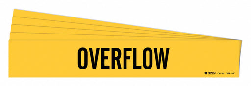 Pipe Marker Adhesive Black Overflow PK5