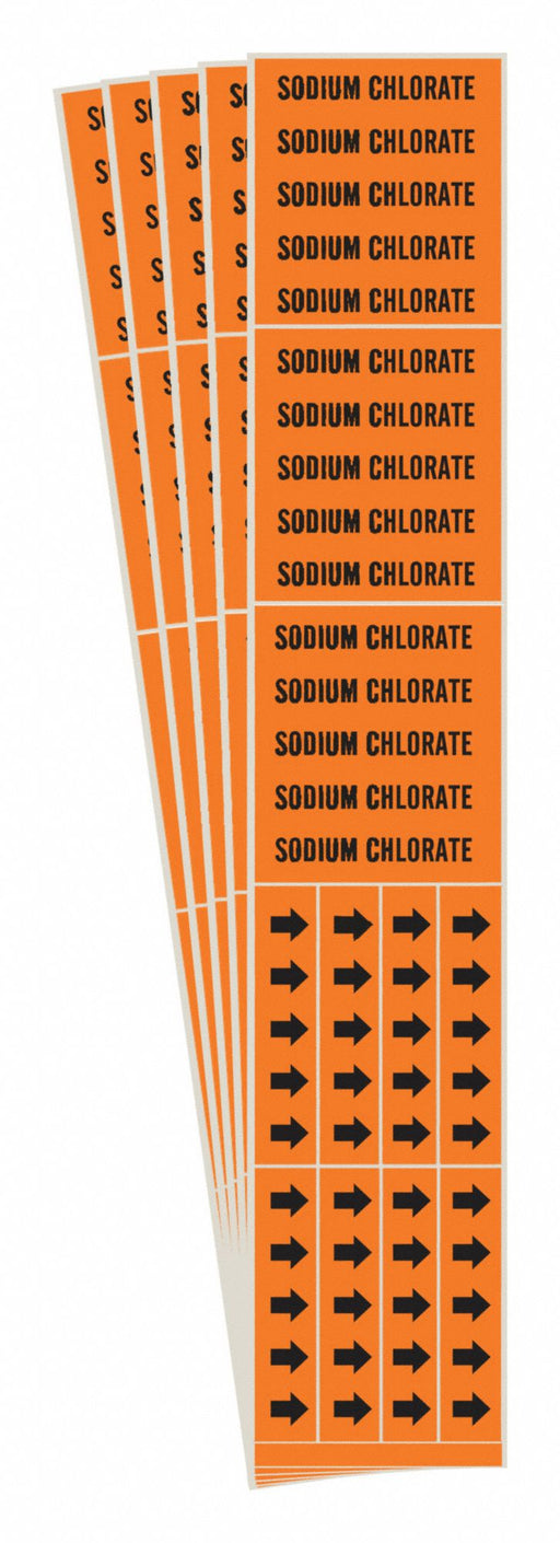 Pipe Marker Black Sodium Chlorate PK5
