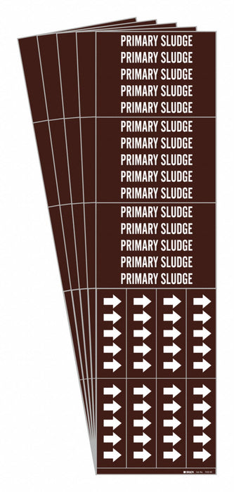 Pipe Marker White Primary Sludge PK5