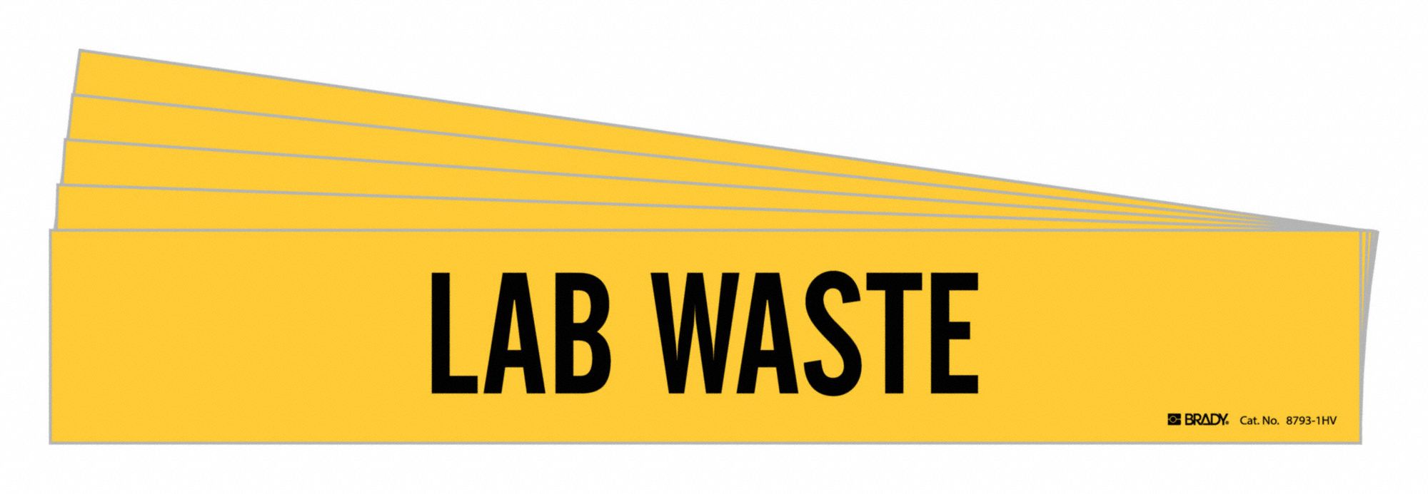 Pipe Marker Adhesive Black Lab Waste PK5