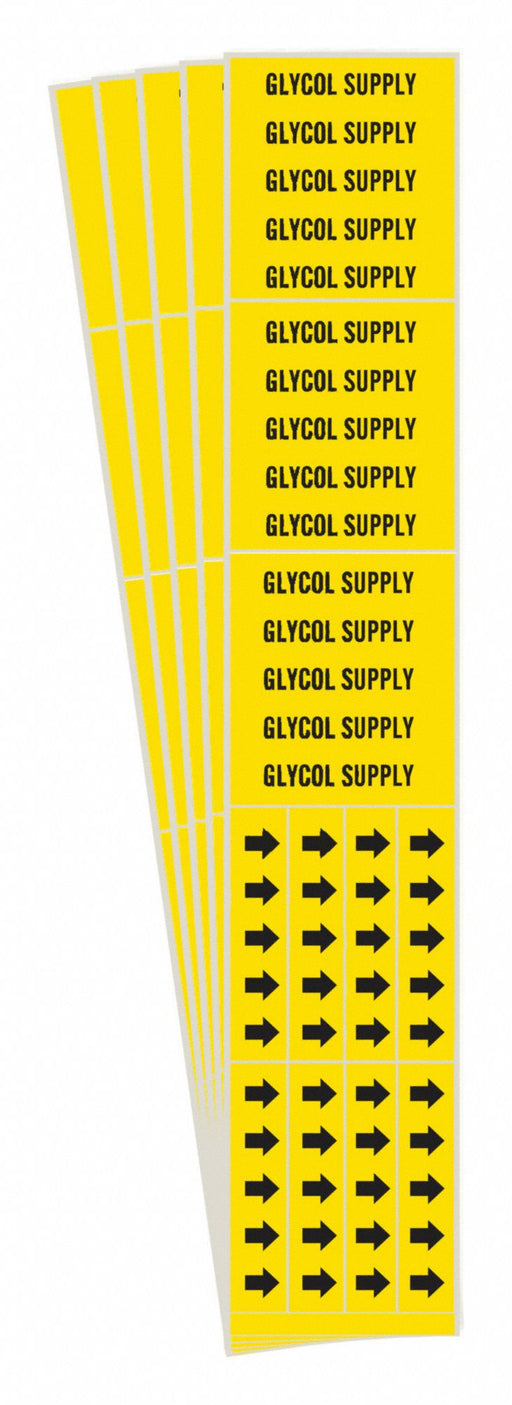 Pipe Marker Black Glycol Supply PK5