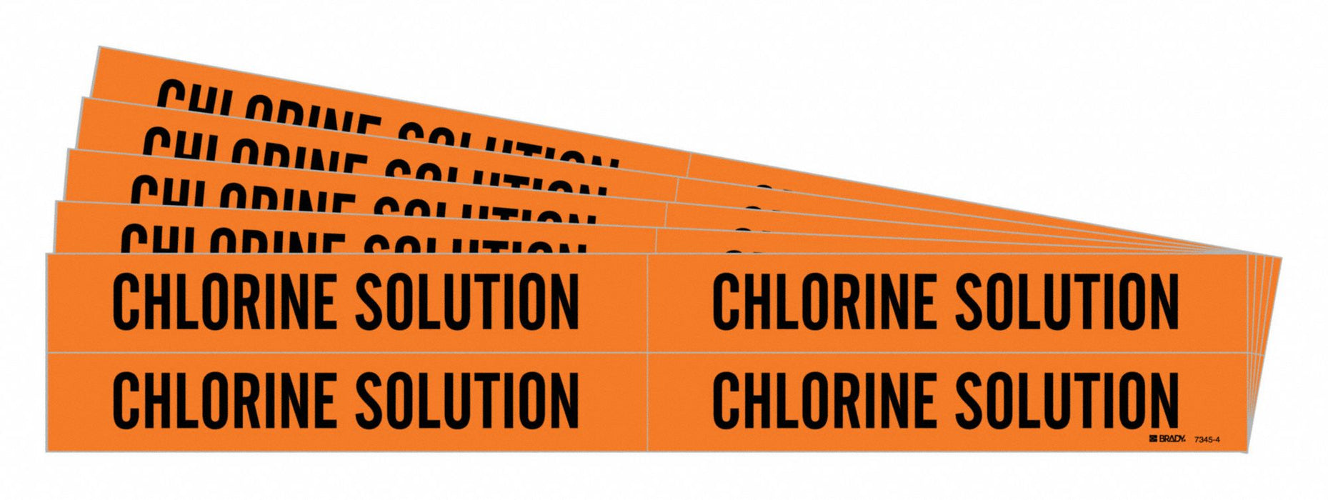 Pipe Marker Black Chlorine Solution PK5
