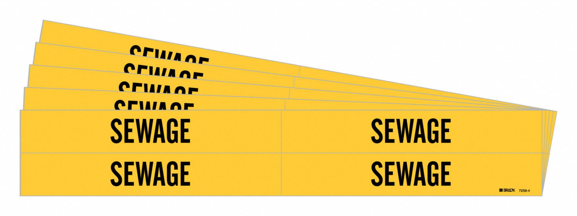 Pipe Marker Adhesive Black Sewage PK5