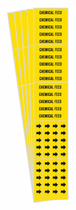 Pipe Marker Black Chemical Feed PK5