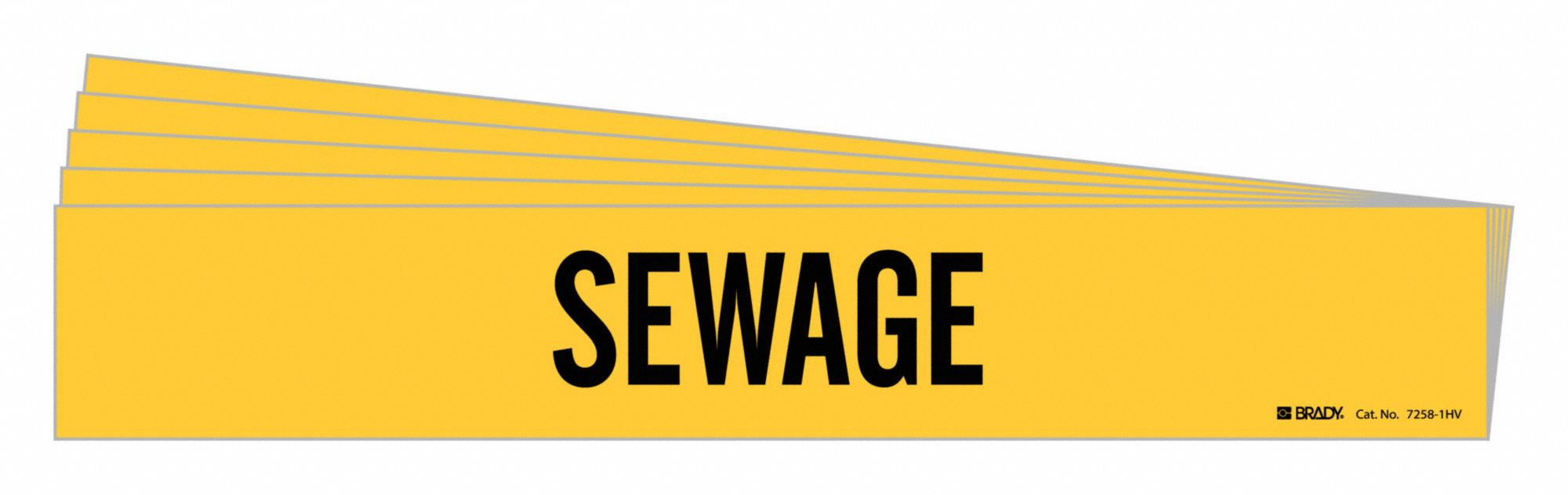 Pipe Marker Adhesive Black Sewage PK5