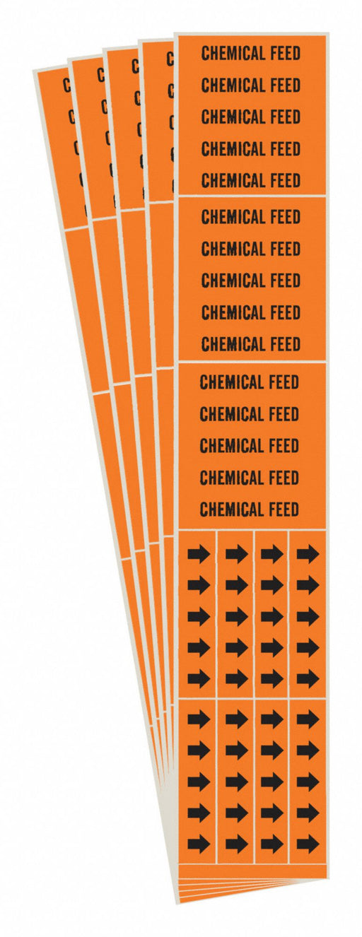 Pipe Marker Black Chemical Feed PK5