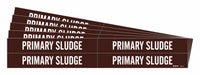 Pipe Marker White Primary Sludge PK5
