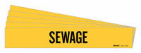 Pipe Marker Adhesive Black Sewage PK5