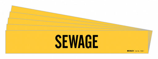 Pipe Marker Adhesive Black Sewage PK5