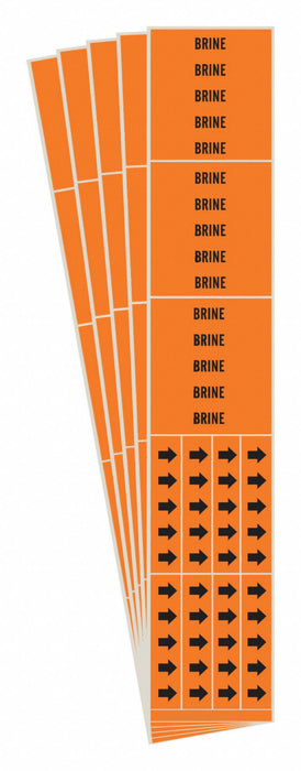 Pipe Marker Adhesive Black Brine PK5