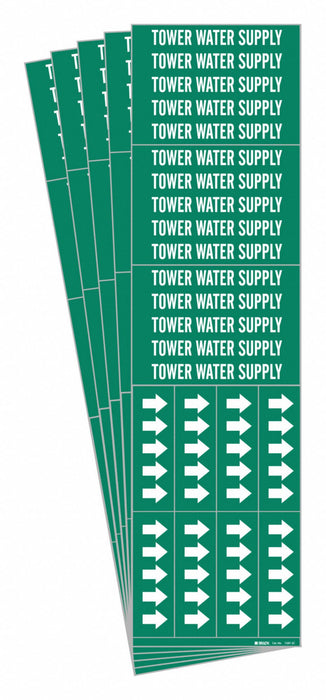 Pipe Marker White Tower Water Supply PK5