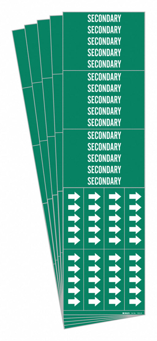 Pipe Marker Adhesive White Secondary PK5
