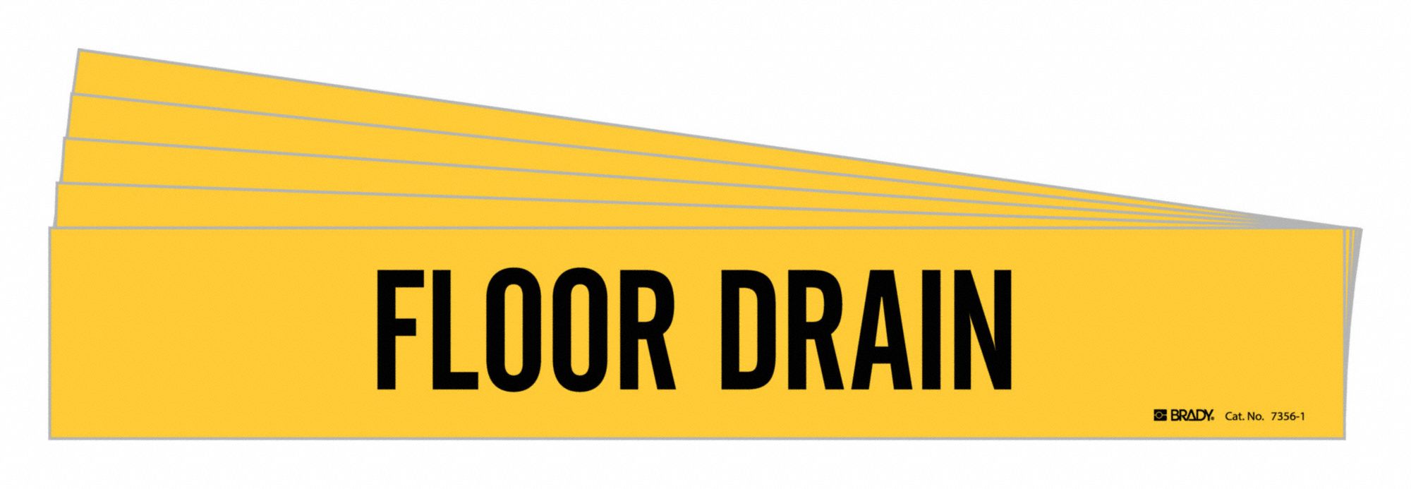 Pipe Marker Black Floor Drain PK5