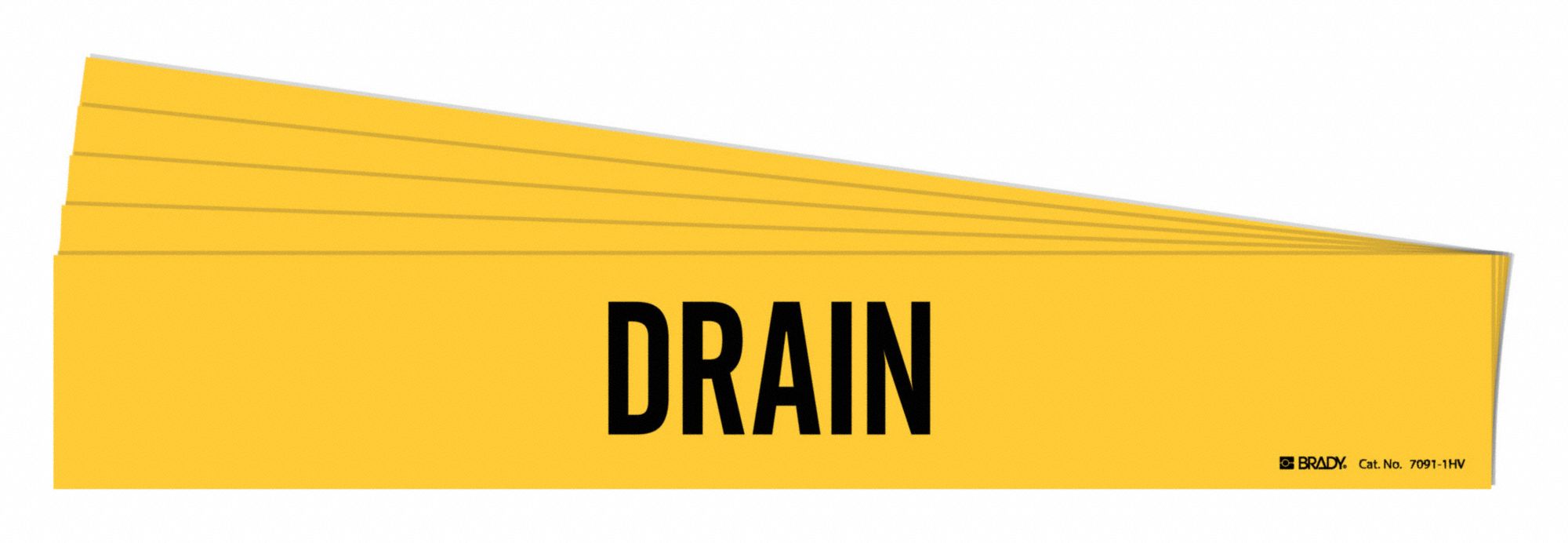 Pipe Marker Adhesive Black Drain PK5