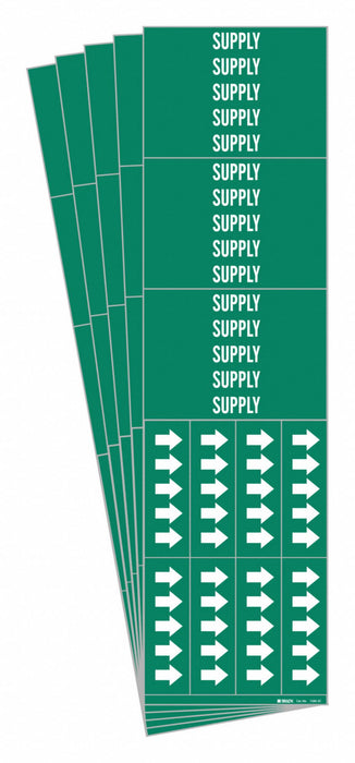 Pipe Marker Adhesive White Supply PK5