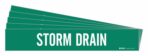 Pipe Marker White Storm Drain PK5