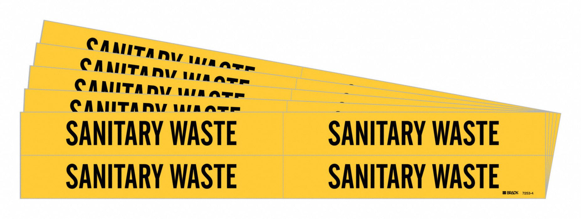 Pipe Marker Black Sanitary Waste PK5