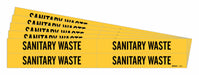 Pipe Marker Black Sanitary Waste PK5