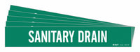 Pipe Marker White Sanitary Drain PK5