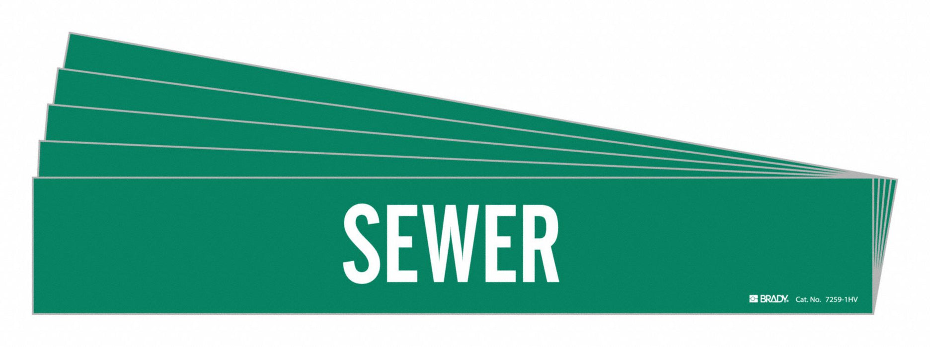 Pipe Marker Adhesive White Sewer PK5