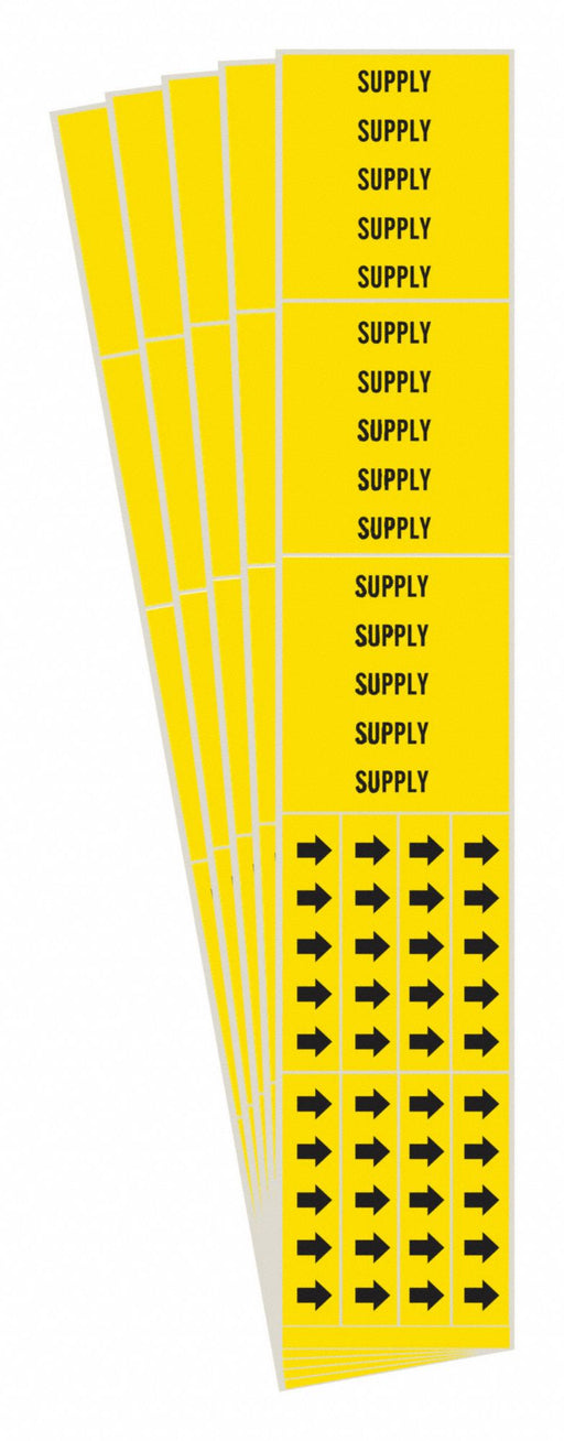 Pipe Marker Adhesive Black Supply PK5