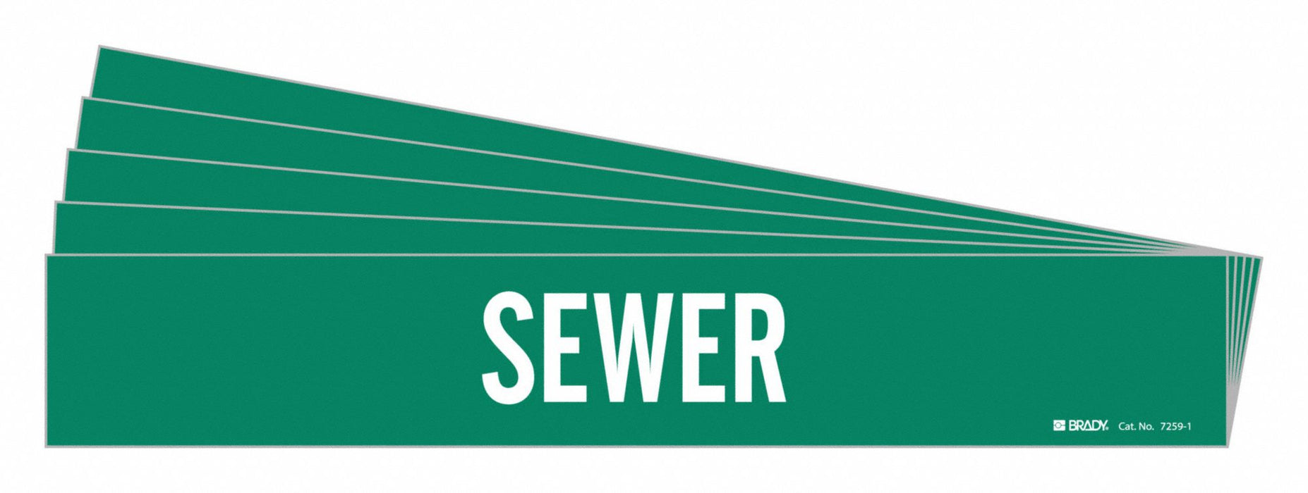 Pipe Marker Adhesive White Sewer PK5