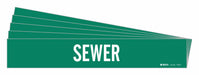 Pipe Marker Adhesive White Sewer PK5