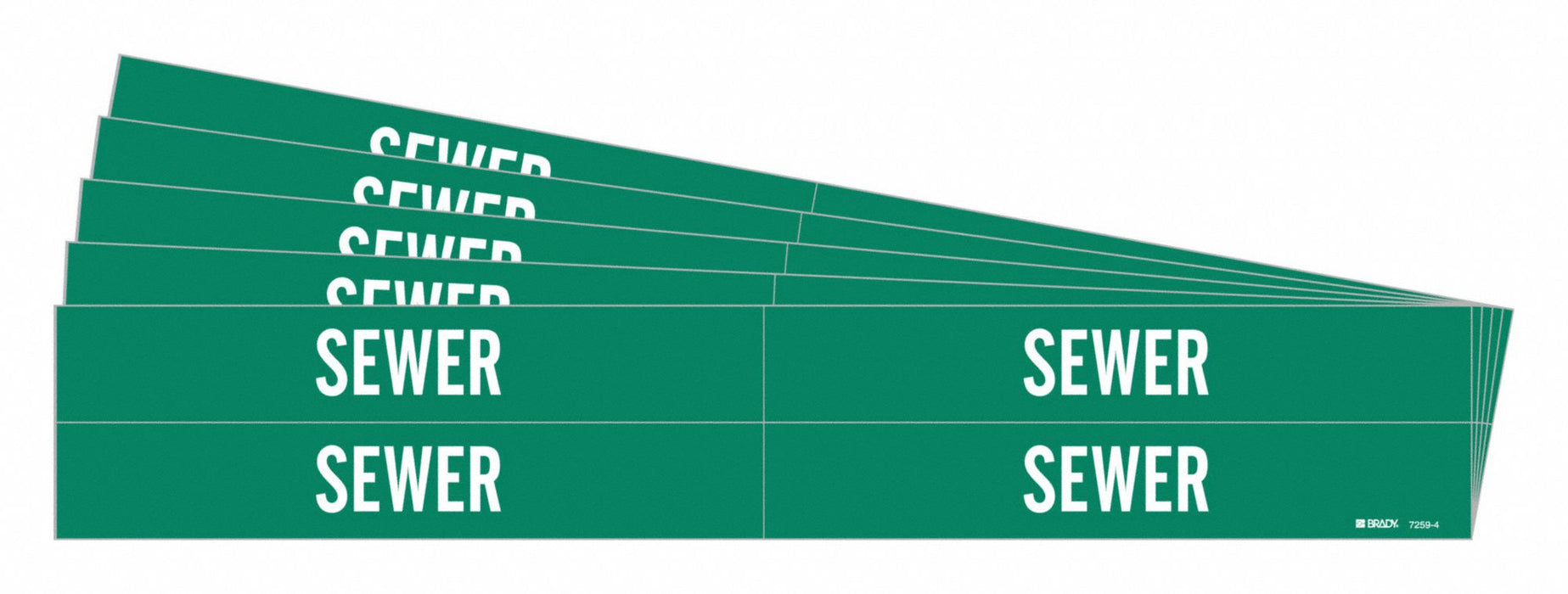 Pipe Marker Adhesive White Sewer PK5