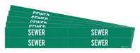 Pipe Marker Adhesive White Sewer PK5