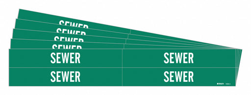 Pipe Marker Adhesive White Sewer PK5