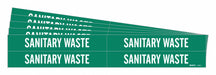 Pipe Marker White Sanitary Waste PK5