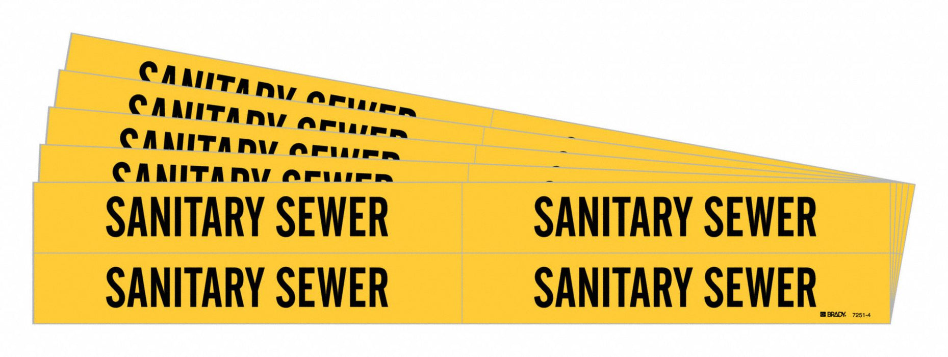 Pipe Marker Black Sanitary Sewer PK5