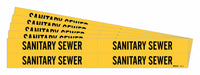 Pipe Marker Black Sanitary Sewer PK5