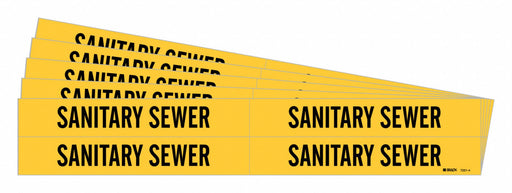 Pipe Marker Black Sanitary Sewer PK5