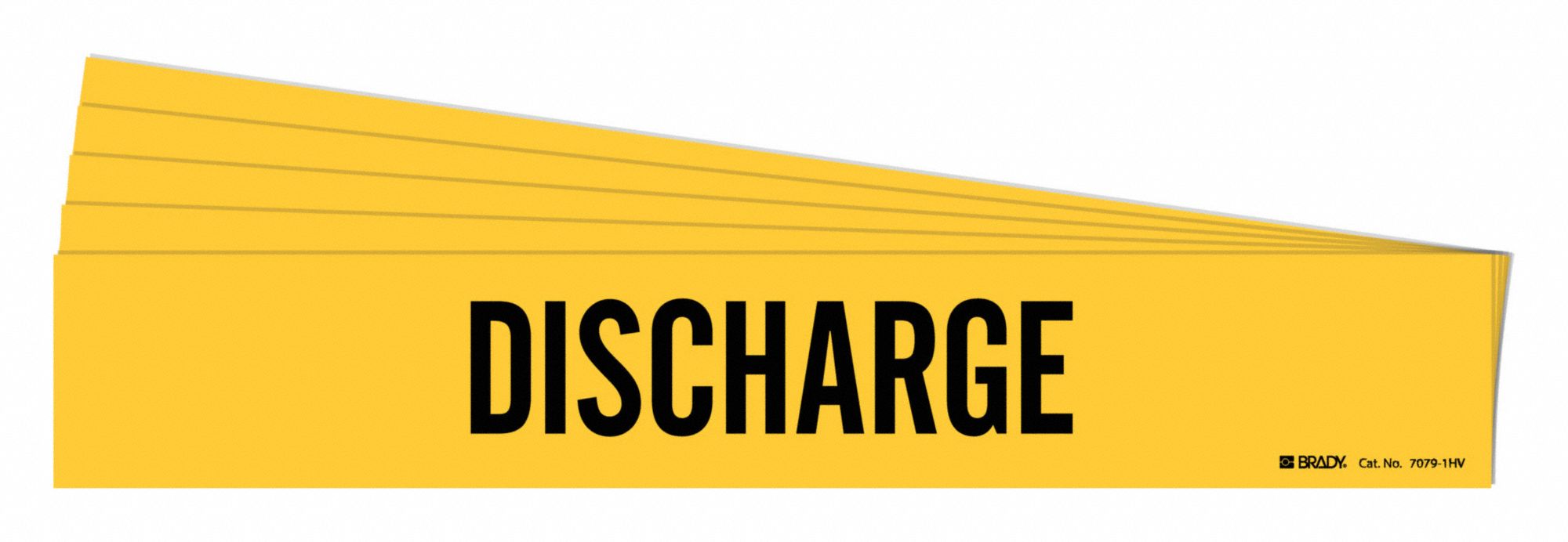 Pipe Marker Adhesive Black Discharge PK5