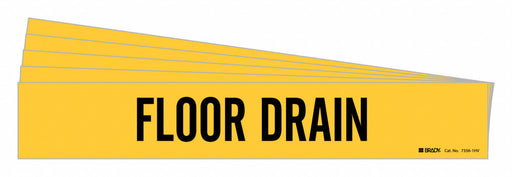 Pipe Marker Black Floor Drain PK5