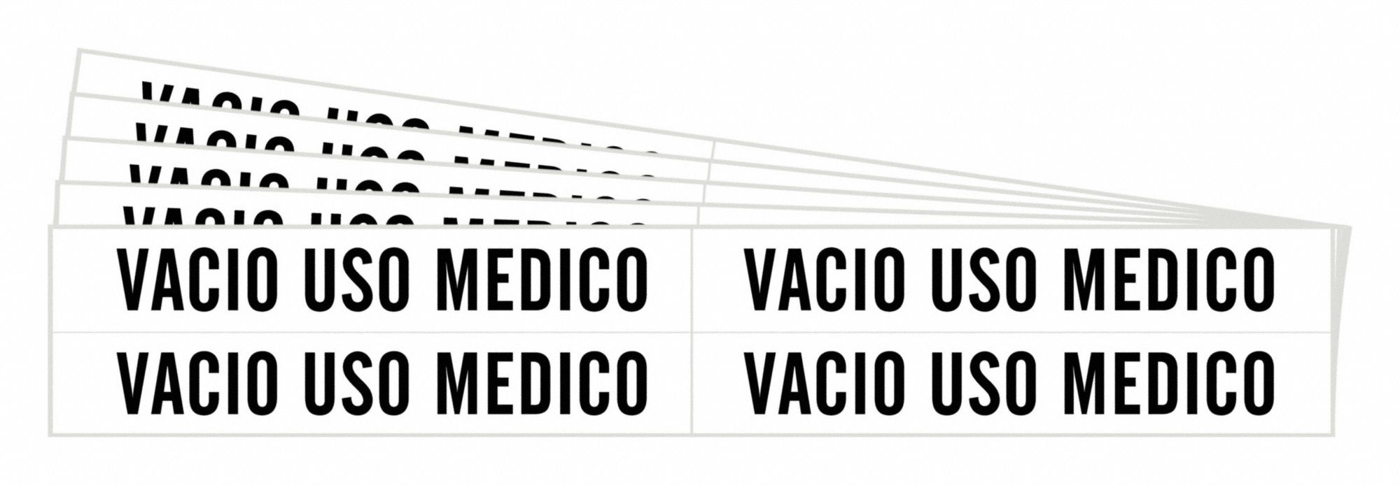 Pipe Marker Black Vacio Uso Medico PK5