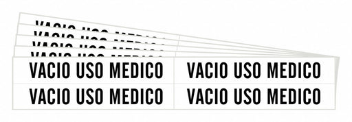 Pipe Marker Black Vacio Uso Medico PK5