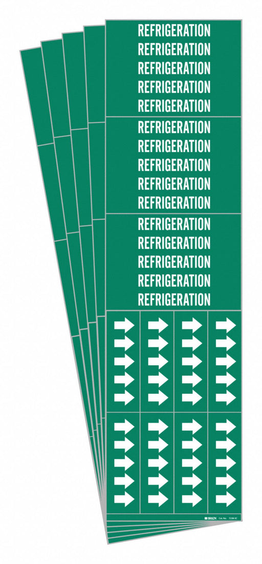 Pipe Marker White Refrigeration PK5