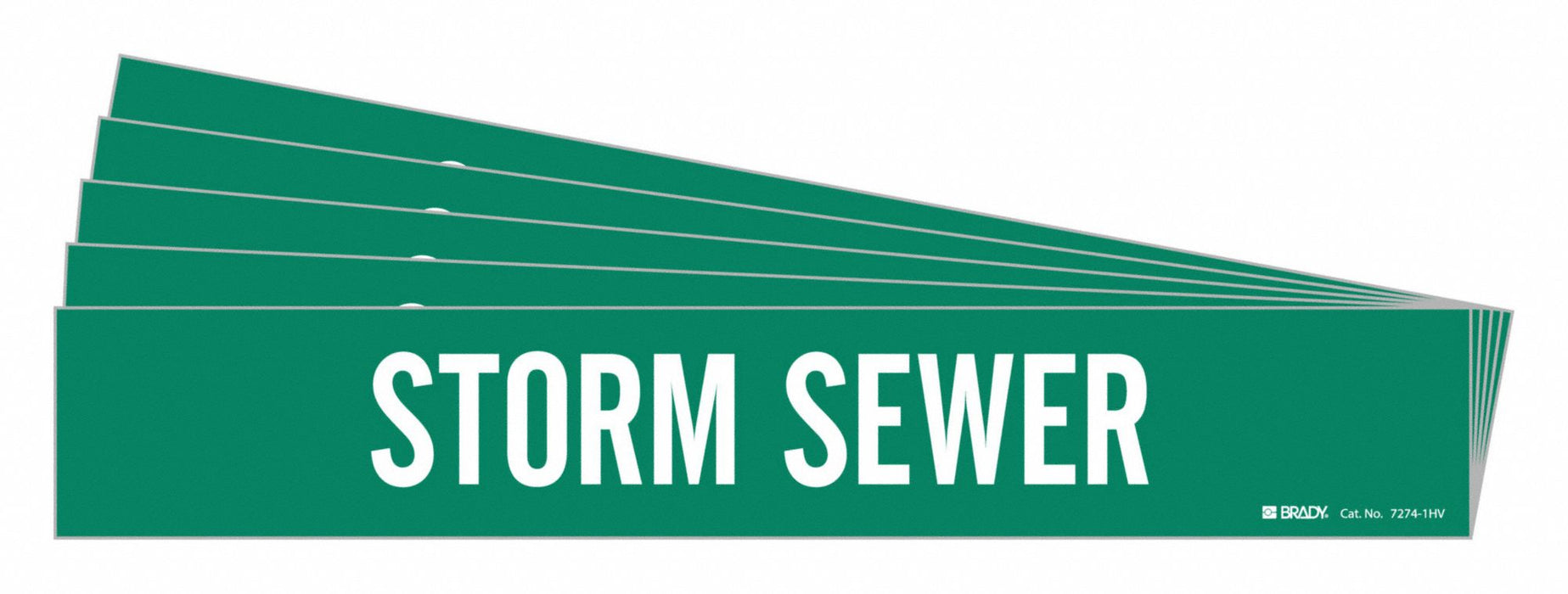 Pipe Marker White Storm Sewer PK5