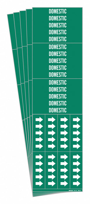 Pipe Marker Adhesive White Domestic PK5