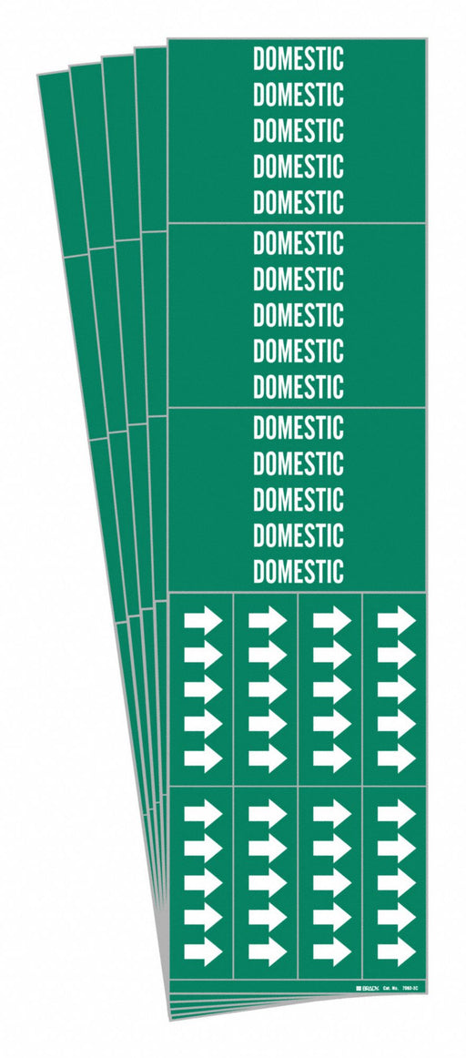 Pipe Marker Adhesive White Domestic PK5