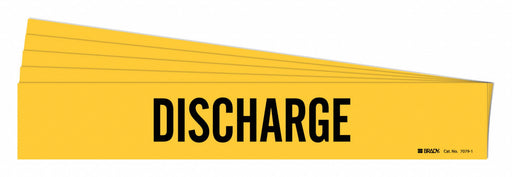 Pipe Marker Adhesive Black Discharge PK5