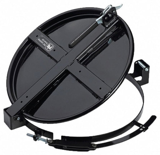 K7674 Fast Latching Drum Lid Black Steel 30gal