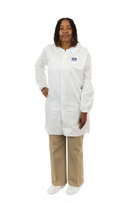 Disposable Microporous Lab Coat L PK30