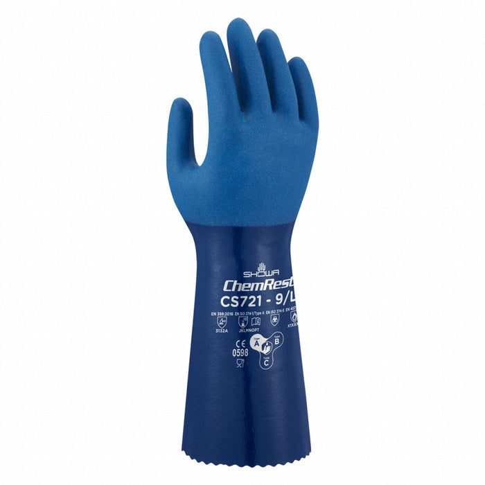 ChemResistantGloves Blu Pnked L 9 PR