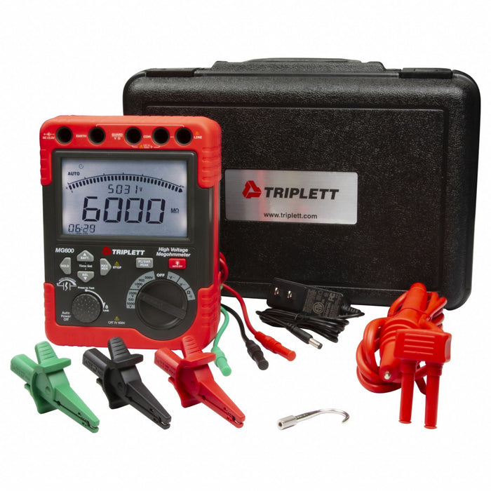 Insulation Tester 500 to 5000V LCD